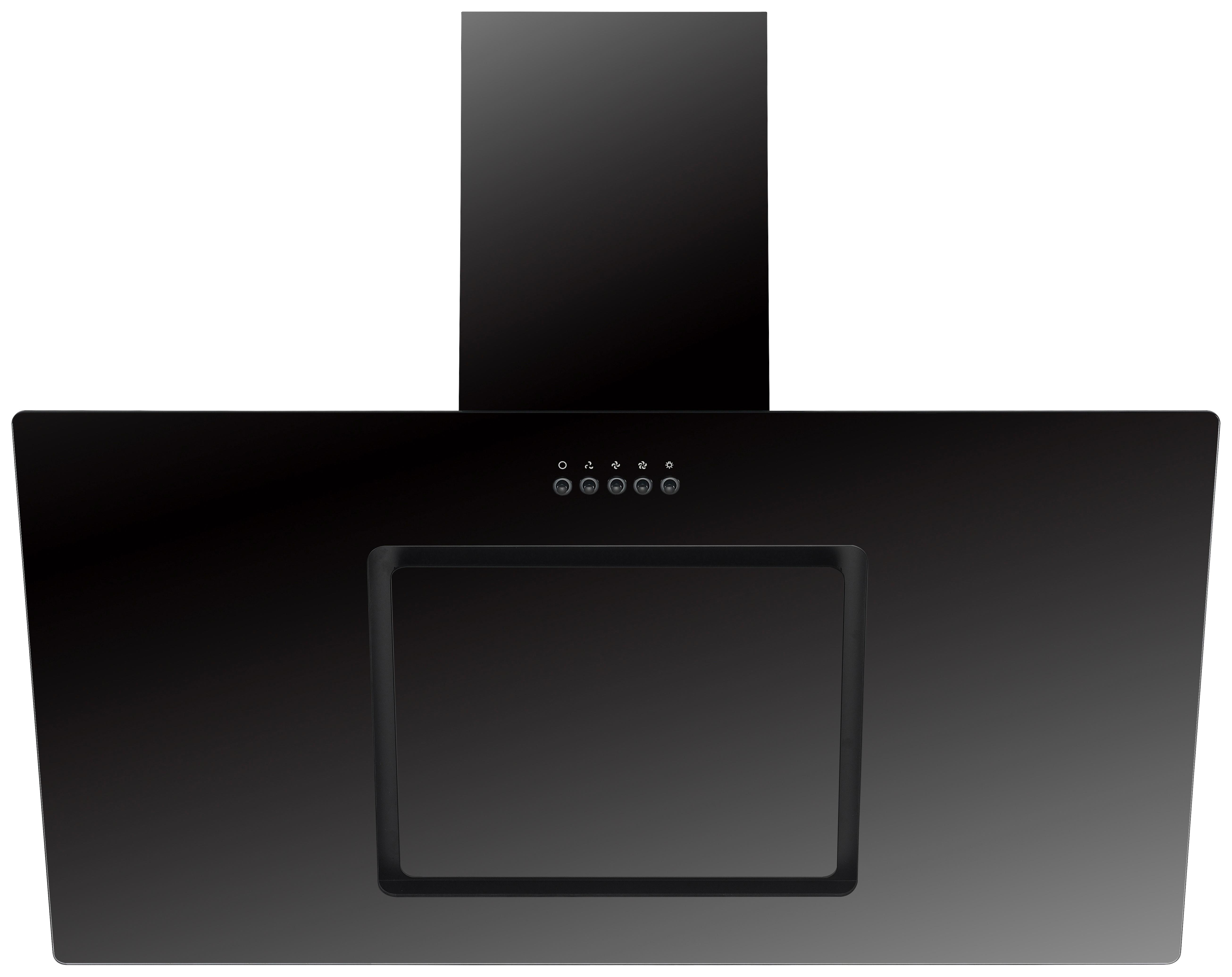 Kuhinjska Napa Svea, 90cm - črna, Trend, kovina/steklo (90/73,9-111,9/36cm) - Respekta