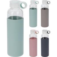 Kulacs Bottle - magenta/világoszöld, Üveg (7/23,5cm)