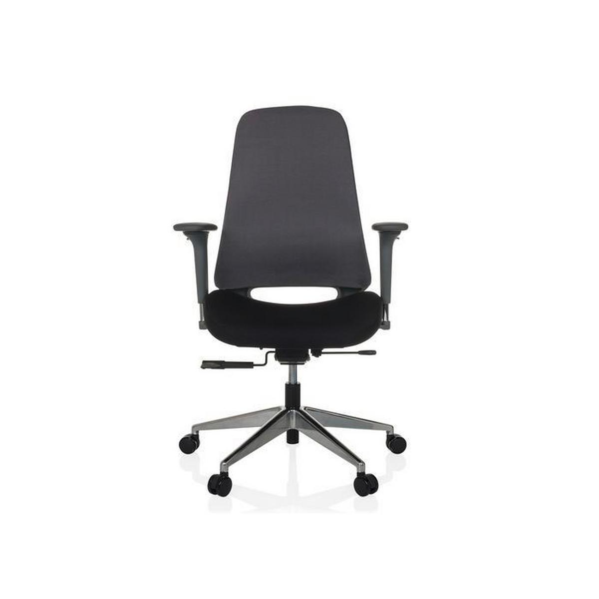 Pisarniški Stol Henfield G, Črna - srebrne barve/črna, Moderno, kovina/umetna masa (64/110 - 119/65cm) - MID.YOU