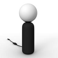 Tischleuchte Amora Schwarz max. 40 Watt - Schwarz/Weiß, MODERN, Keramik/Metall (20/52,5cm) - Bessagi Home