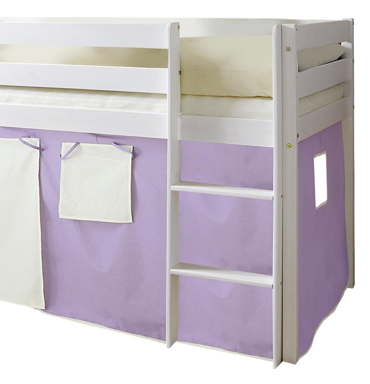 Pograd Malte, 90x200, Bor, Masivno, Lila - lila/bela, Natur, les (90/200cm) - MID.YOU