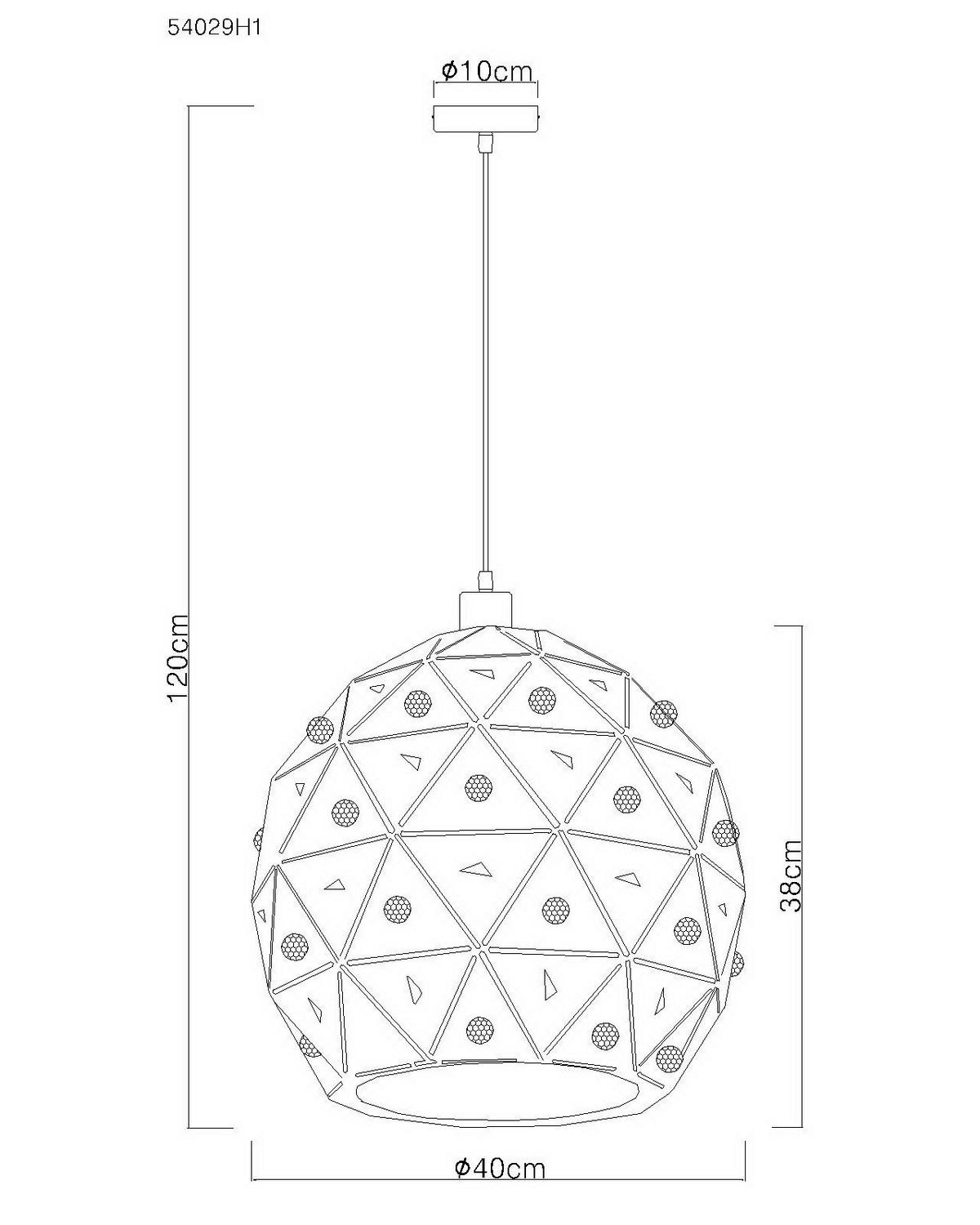 Hängeleuchte Jodie in Schwarz max. 60 Watt - Klar/Goldfarben, Basics, Glas/Metall (40/120cm) - Globo