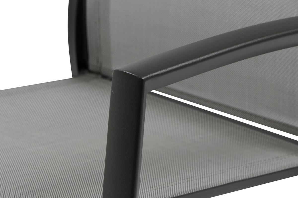 Loungesessel Velia stapelbar Anthrazit Niedriglehner - Anthrazit, Basics, Kunststoff/Metall (56/89/61,5cm) - Siena Garden