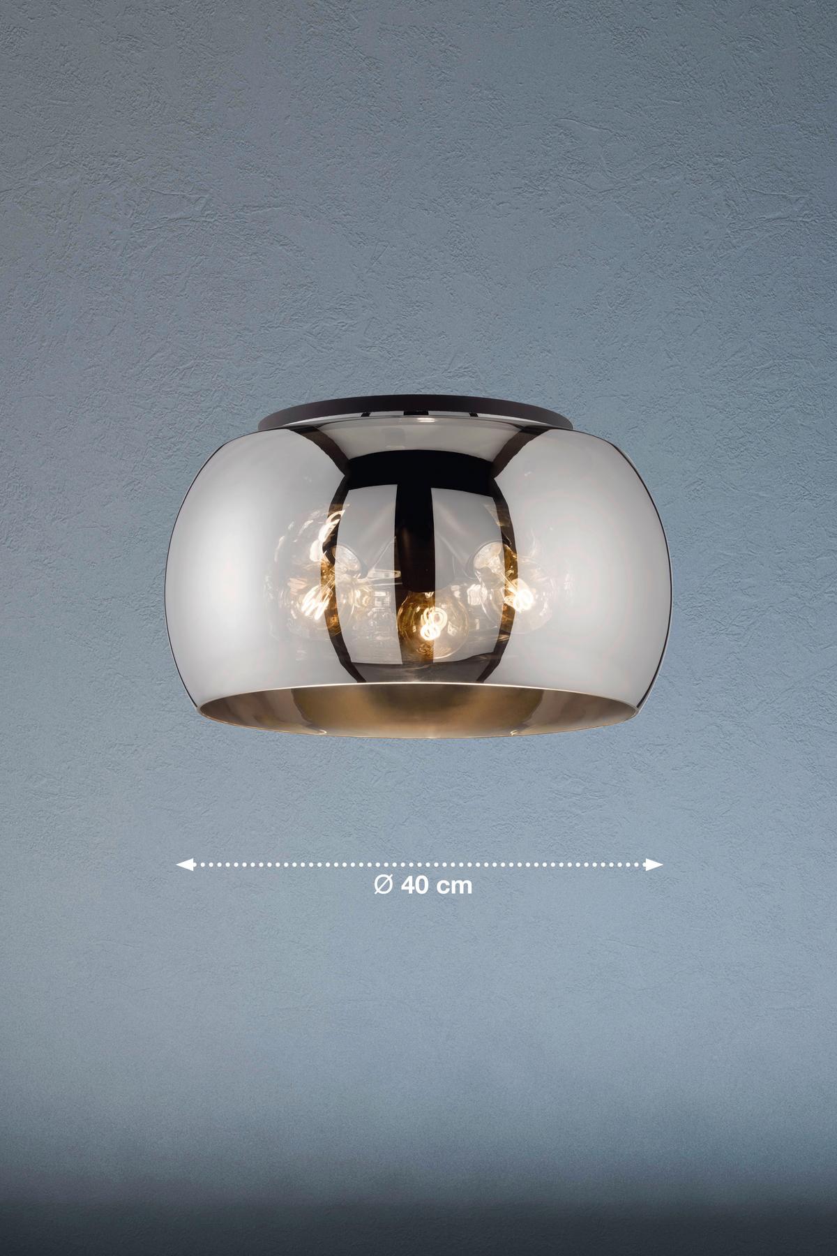 LAMPA SUFITOWA 21304 DIMA - czarny, Design, metal/szkło (40/22cm) - Fischer & Honsel