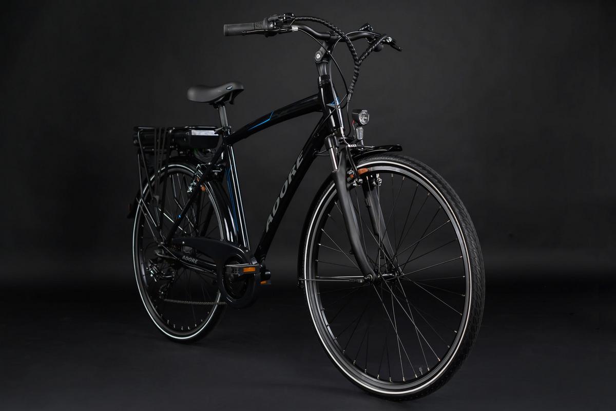 Elektrofahrrad Alu-city Herren Adore 28" 113e - Schwarz, Design, Metall - Atrigo