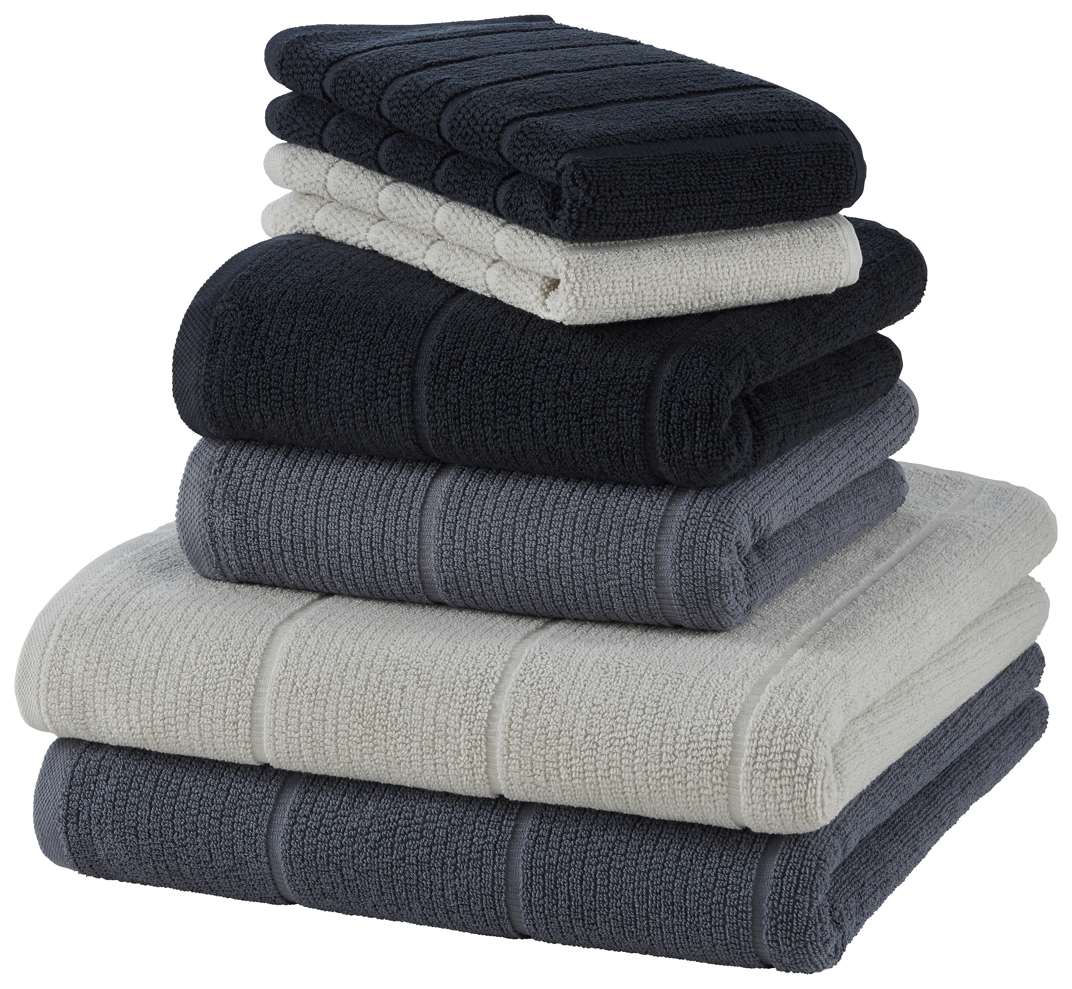 HANDDUK ANNA - svart, textil (50/100cm) - Modern Living