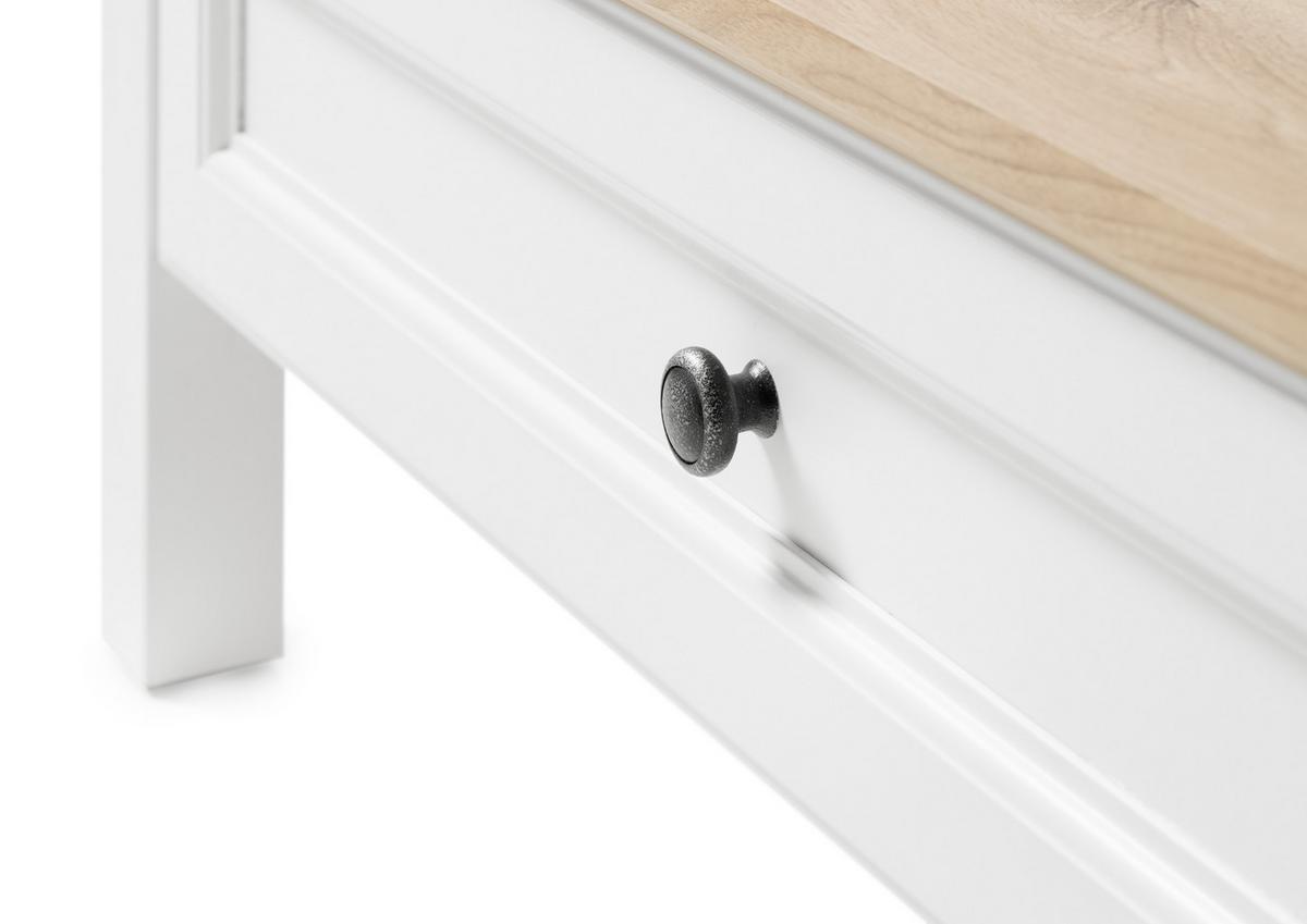 STOLIK KAWOWY TOSKANA - kolor dębowy/biały, Basics, materiał drewnopochodny/metal (110/60/40cm) - MID.YOU