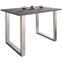 Jedilna Miza Xona, Antracit, Srebrna, 80x50cm - srebrne barve/antracit, Basics, kovina/leseni material (80/50/76cm) - MID.YOU
