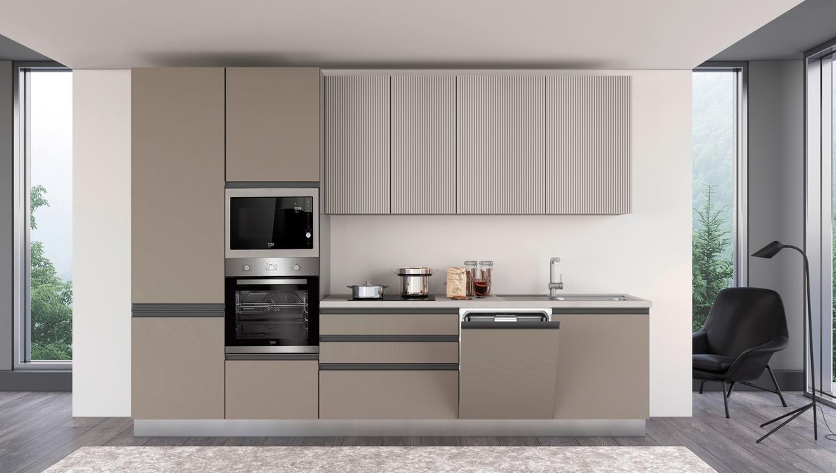 Blok Kuhinja S Aparatima New Helena 330 Dx - kašmir/siva, Konvencionalno, metal/drvo (330/240/60cm) - Mömax