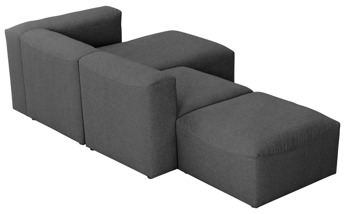 ECKSOFA LENA - Anthrazit, Design, Kunststoff/Textil (250/160cm) - Max Winzer