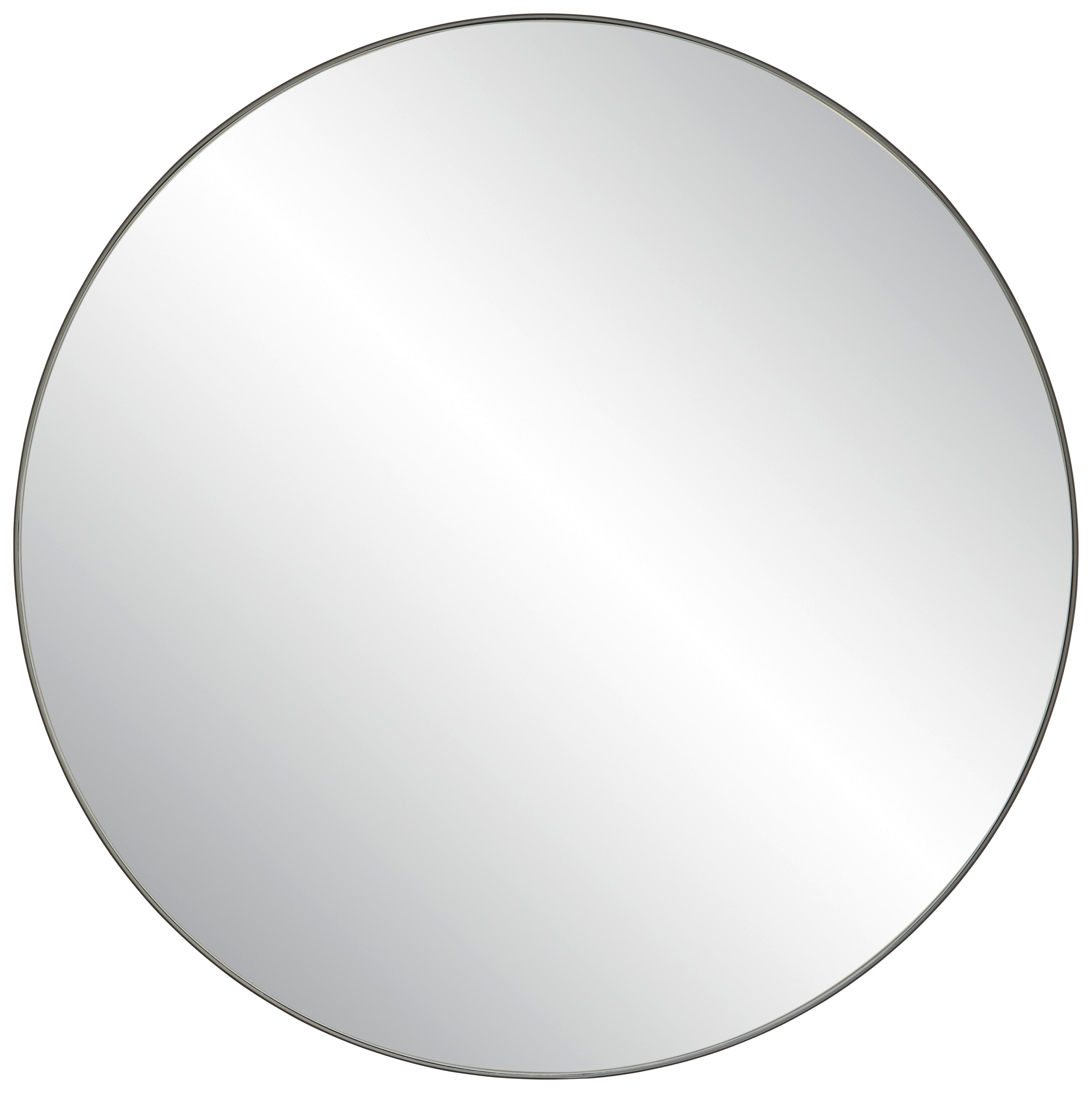 LUSTRO ŚCIENNE TONDO - czarny, Trend, metal/szkło (80/80/3,5cm) - Xora