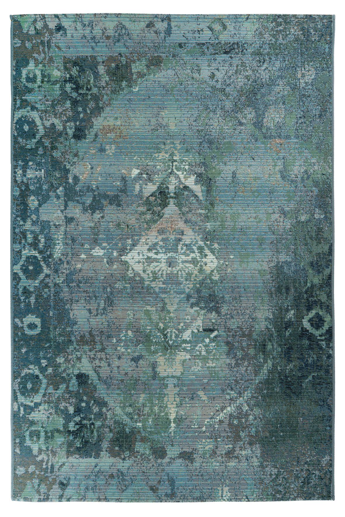 Outdoorteppich my Gobelina Weiß/Hellblau ca. 200x290cm - Weiß/Hellblau, Design, Textil (200/290cm) - Obsession