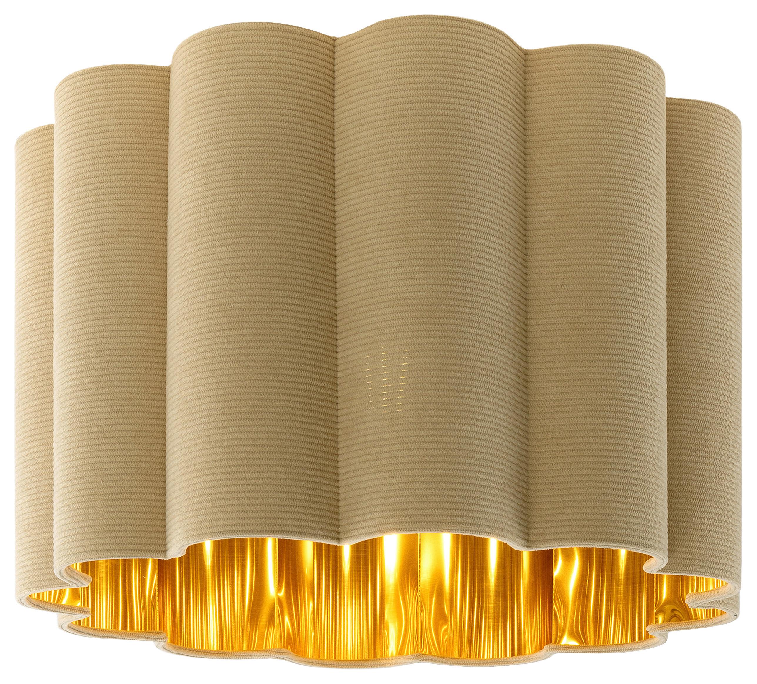 LAMPA SUFITOWA LUNA - beżowy/czarny, Trend, tworzywo sztuczne/metal (40/32cm) - Novel