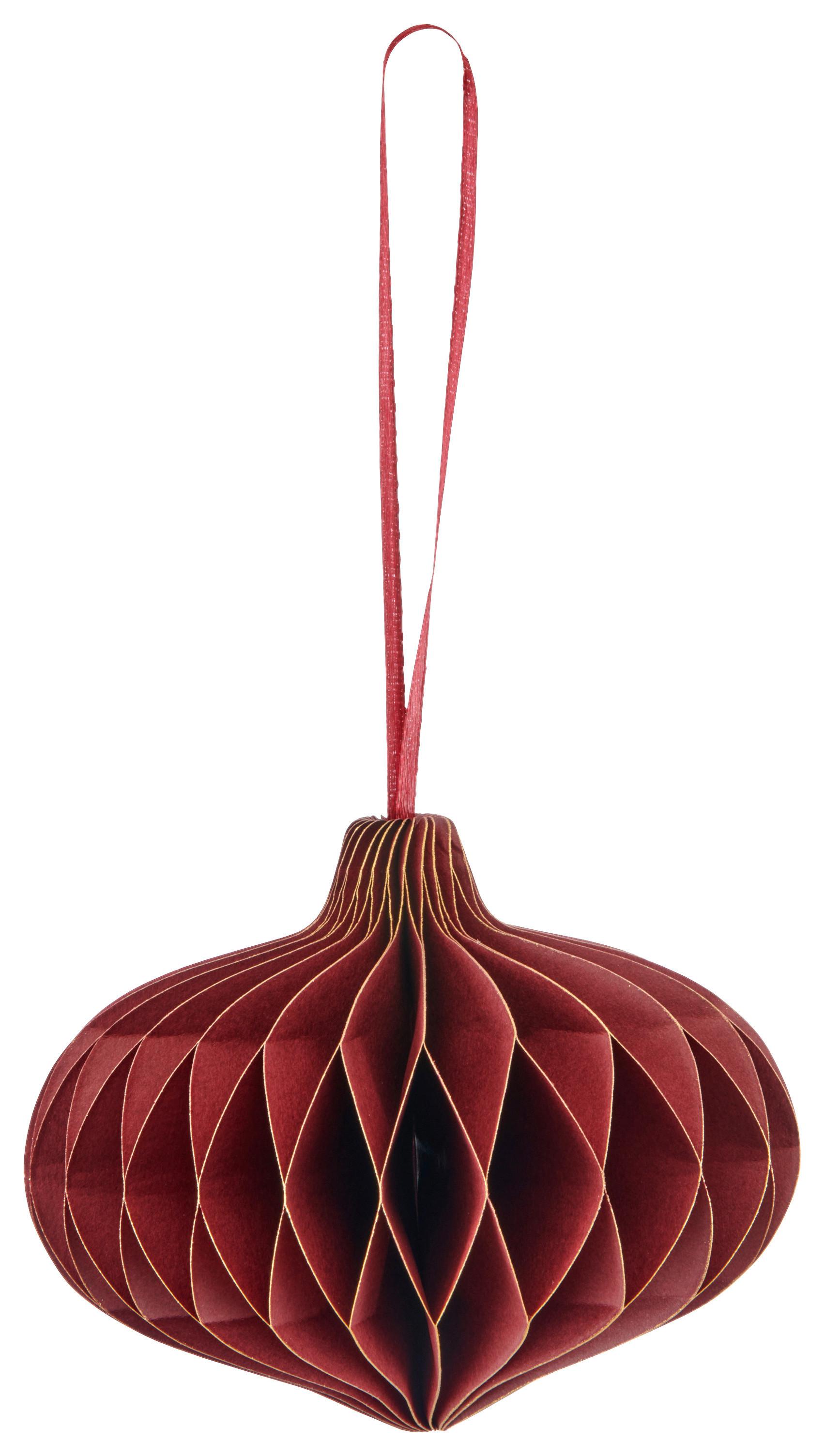 Dekohänger Papierhänger I Dunkelrot - Dunkelrot, Basics, Papier (12/10/12cm) - Mömax