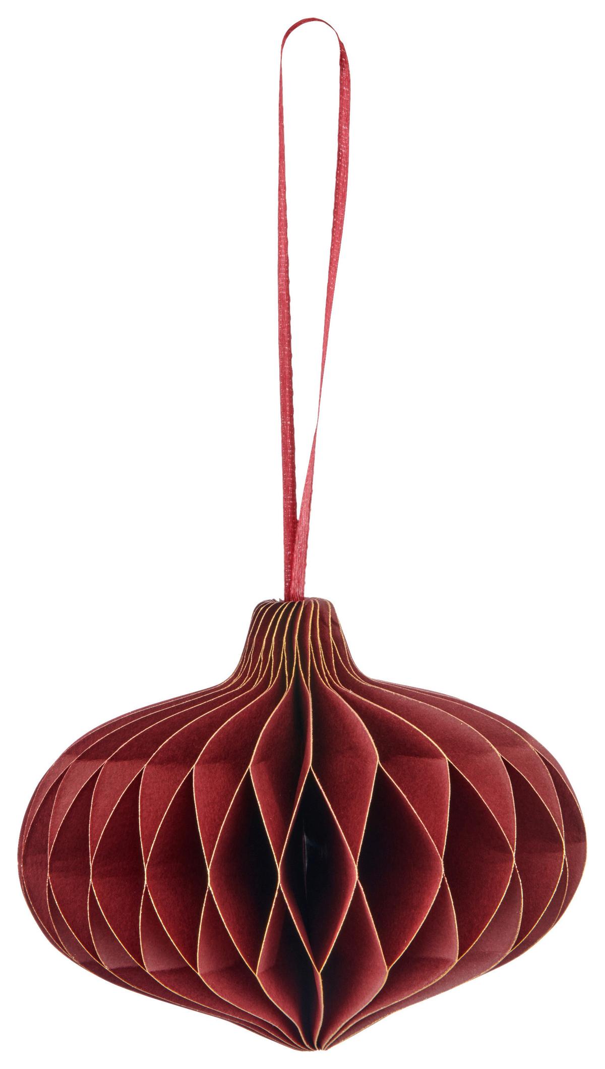 Dekohänger Papierhänger I Dunkelrot - Dunkelrot, Basics, Papier (12/10/12cm) - Mömax
