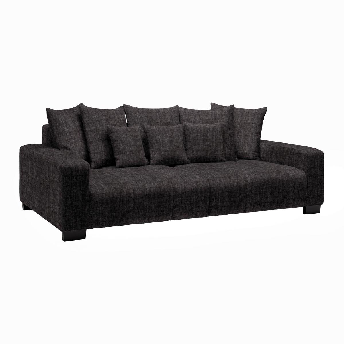 Bigsofa Matteo Graphitfarben - Graphitfarben/Schwarz, MODERN, Holz (246/93/124cm) - Based