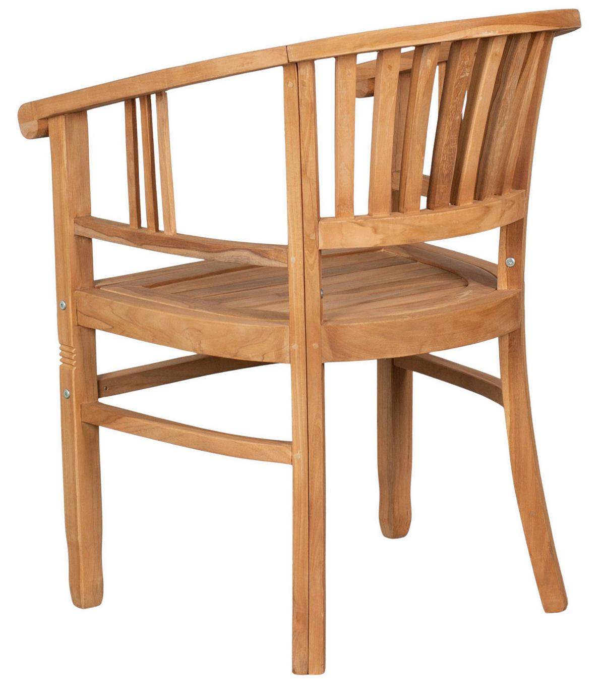 Garten-Relaxsessel Woodie Teak massiv - Teakfarben, Design, Holz (60/83/49cm) - Gardenson