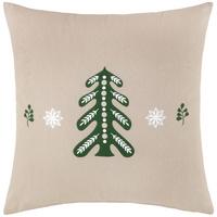 Zierkissen Baum in Silberfarben ca. 45x45cm - Silberfarben, Romantik / Landhaus (45/45cm) - Modern Living