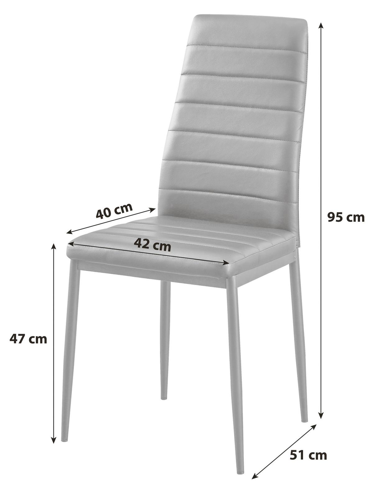 Stolica Franzi - crna, Konvencionalno, metal/tekstil (42/95/51cm) - Best Price