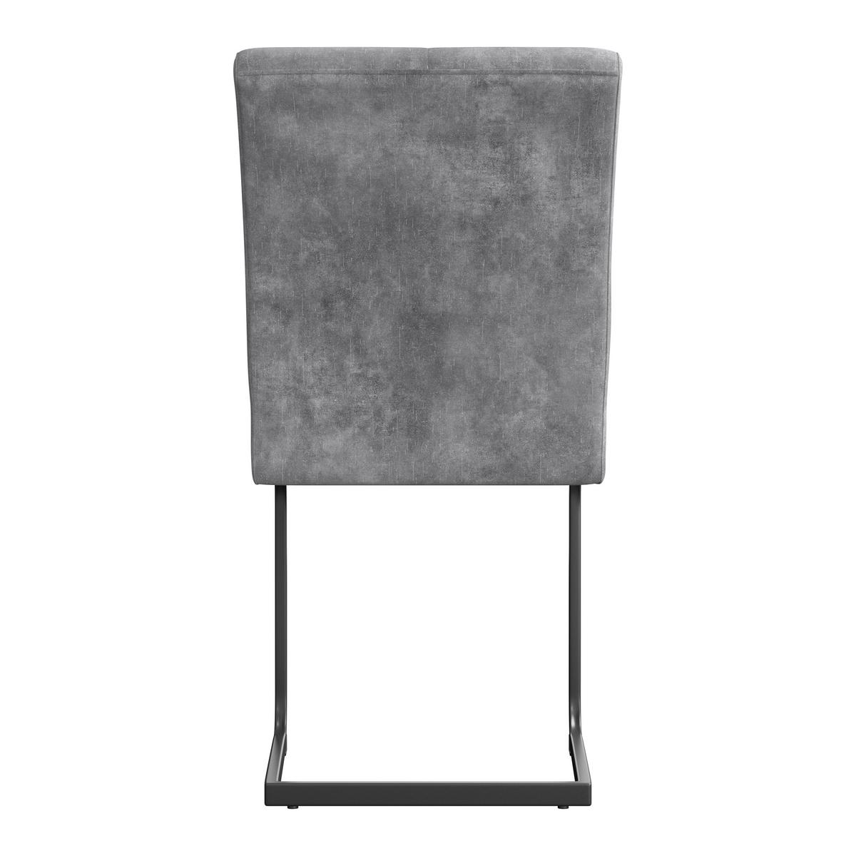 Nihajni Stol Milos, Siva - siva/črna, Moderno, kovina/tekstil (45/93/61cm)