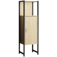 Midischrank Edino - Honigeiche/Schwarz, Modern, Holzwerkstoff/Metall (33/114/30cm) - MID.YOU