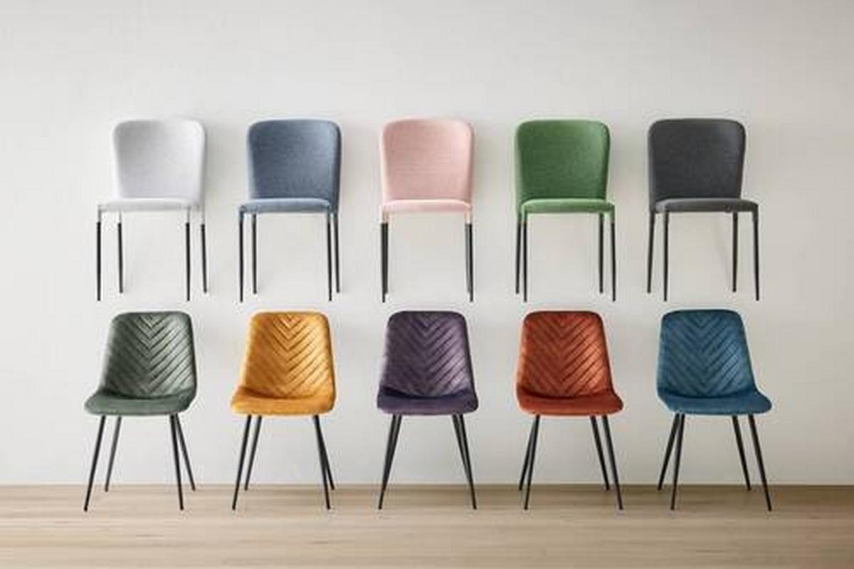 KRZESŁO NIO - niebieski/czarny, Modern, metal/drewno (43/86/53cm) - Bessagi Home