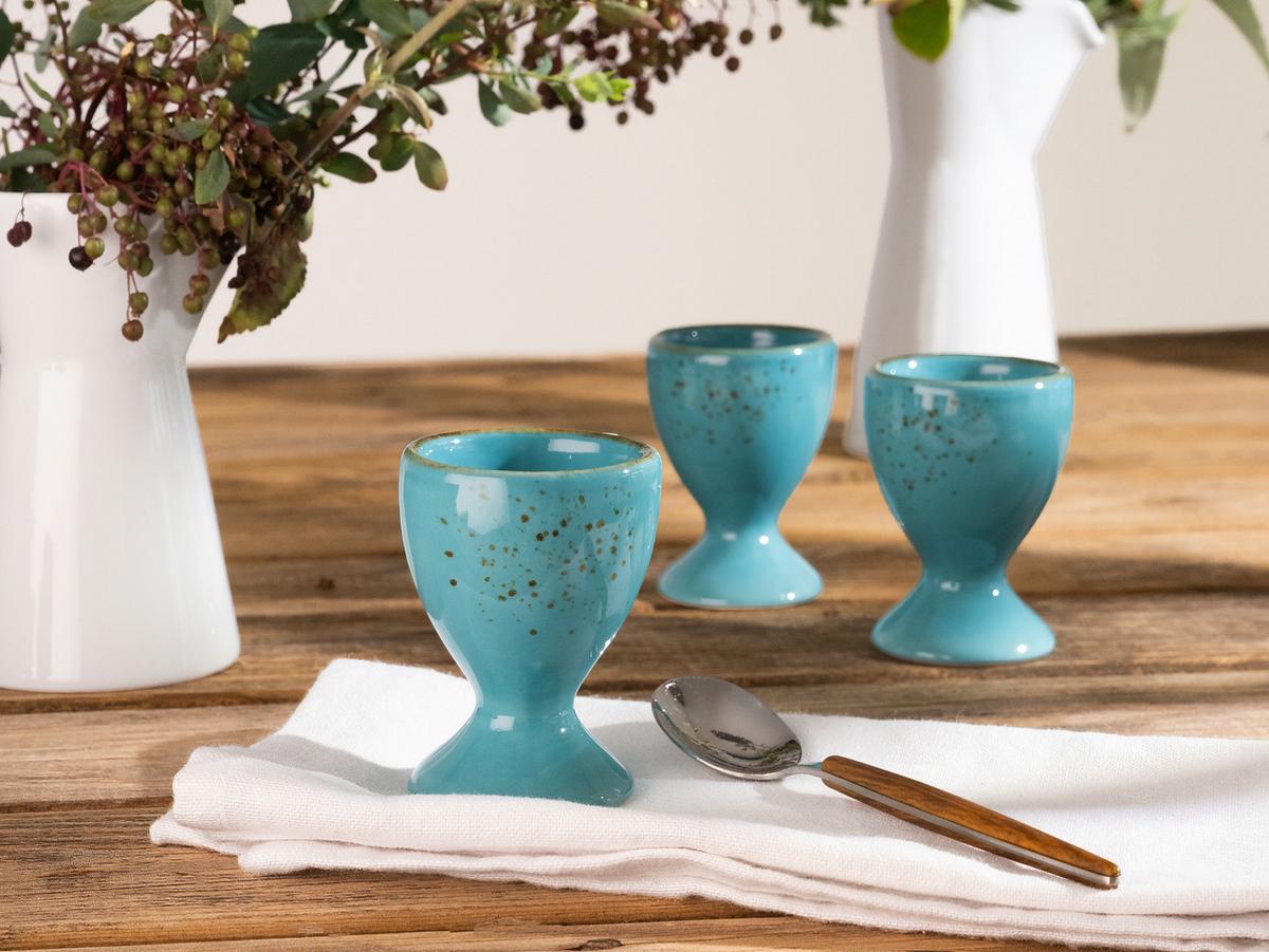 Eierbecherset 33024 Nature Collection - Türkis, Trend, Keramik (5,5cm) - Creatable