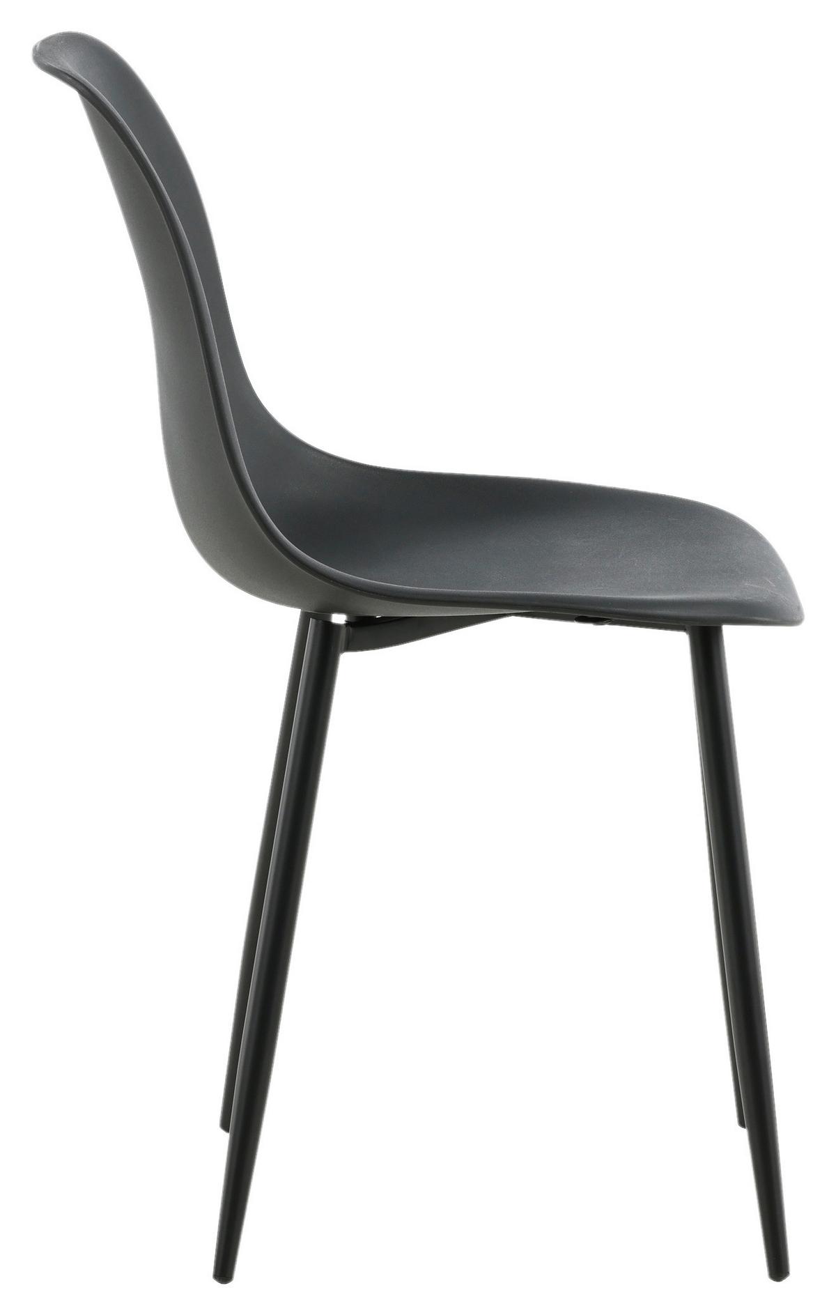 STUHL-SET POLAR - Schwarz, Design, Kunststoff/Metall (45,5/81/58cm) - Livetastic