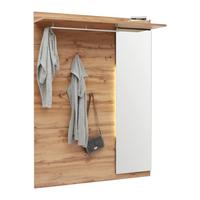 Garderobenpaneel in Eichefarben - Eichefarben/Eiche Wotan, Konventionell, Glas/Holzwerkstoff (126/163/30cm) - Mömax