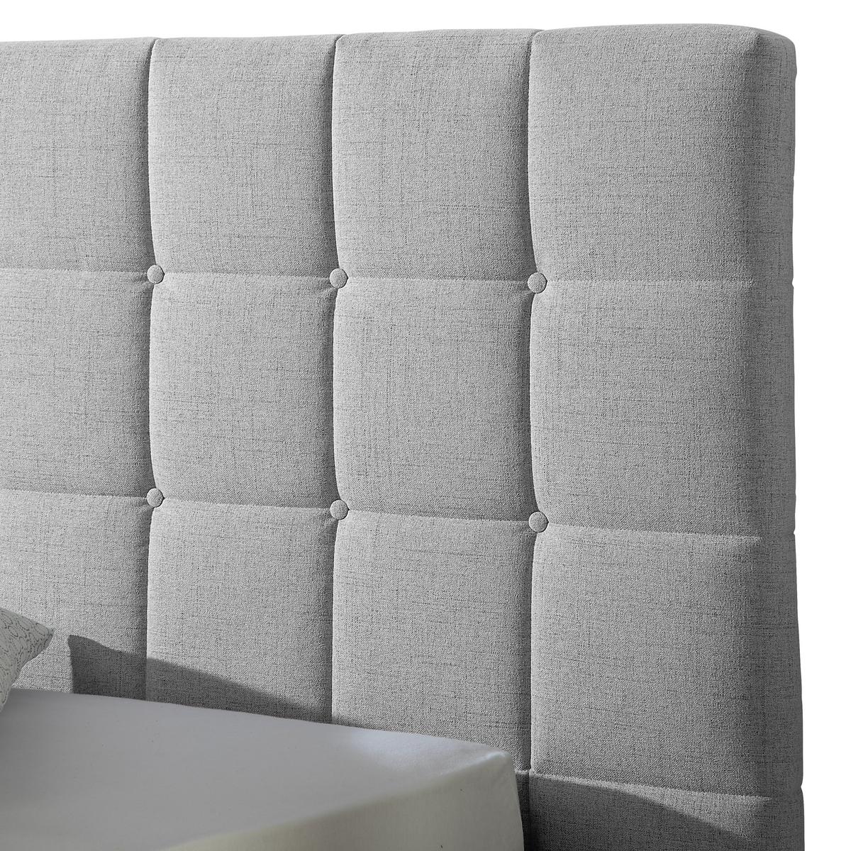 Polsterbett Cueno Grau ca. 100x200 cm - Naturfarben/Grau, MODERN, Holz/Textil (100/200cm) - Livetastic