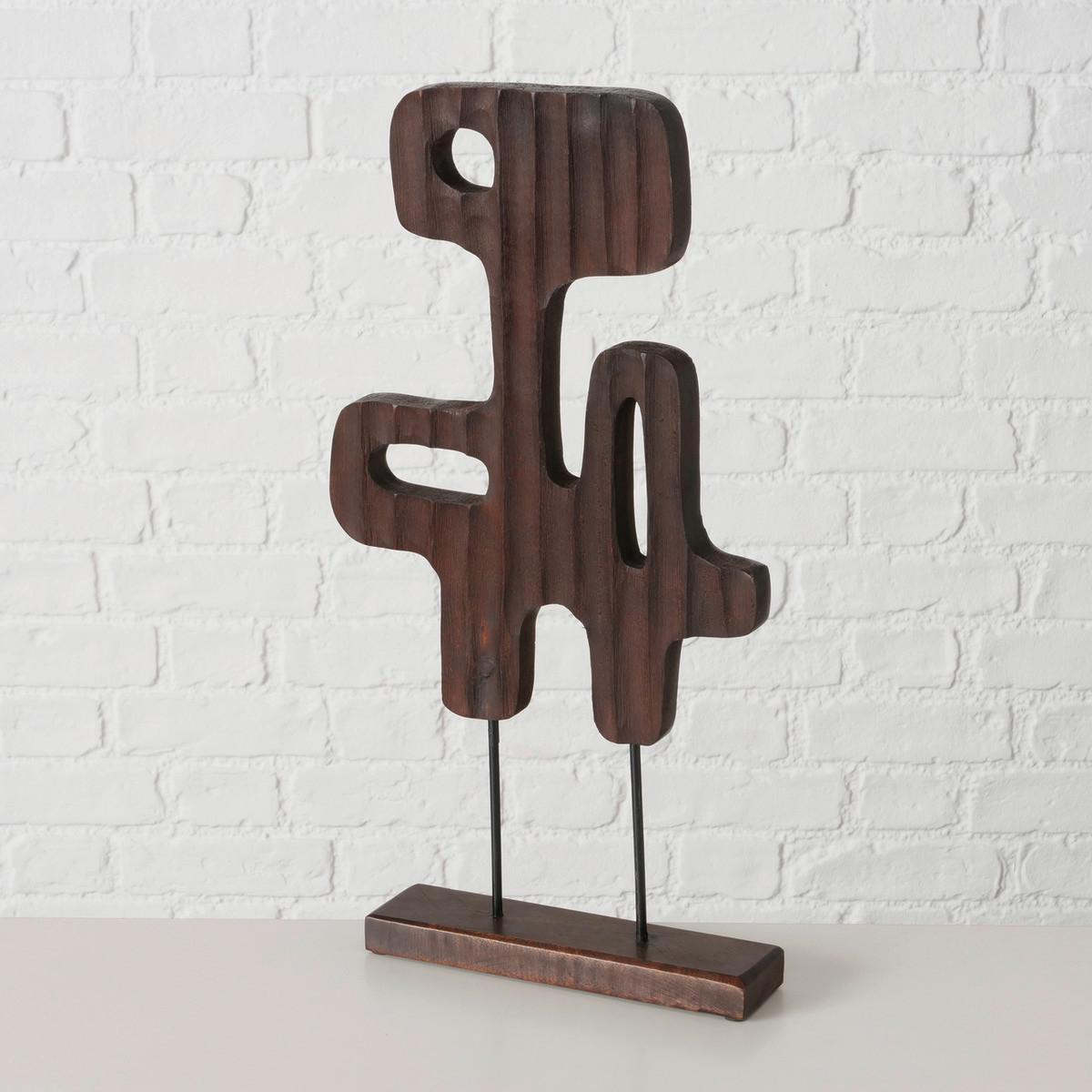 Skulptur Estran II Dunkelbraun - Dunkelbraun, MODERN, Holz (27/6,2/51,3cm) - Mömax