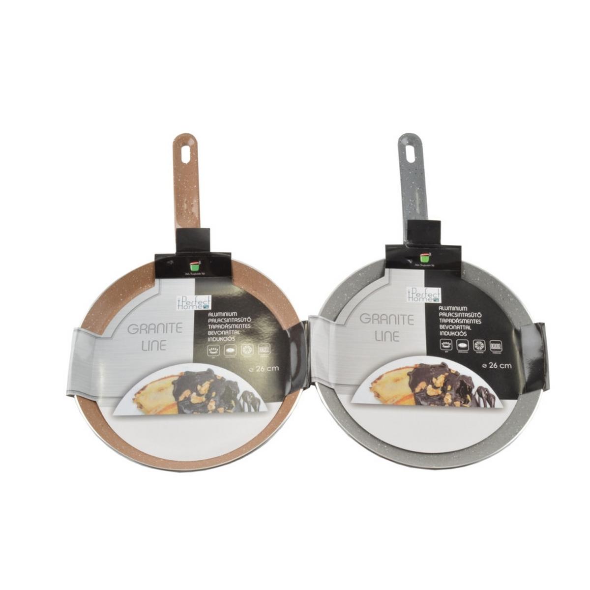 Palacsintasütő Granite - kőris/cappuccino, műanyag/fém (26cm)