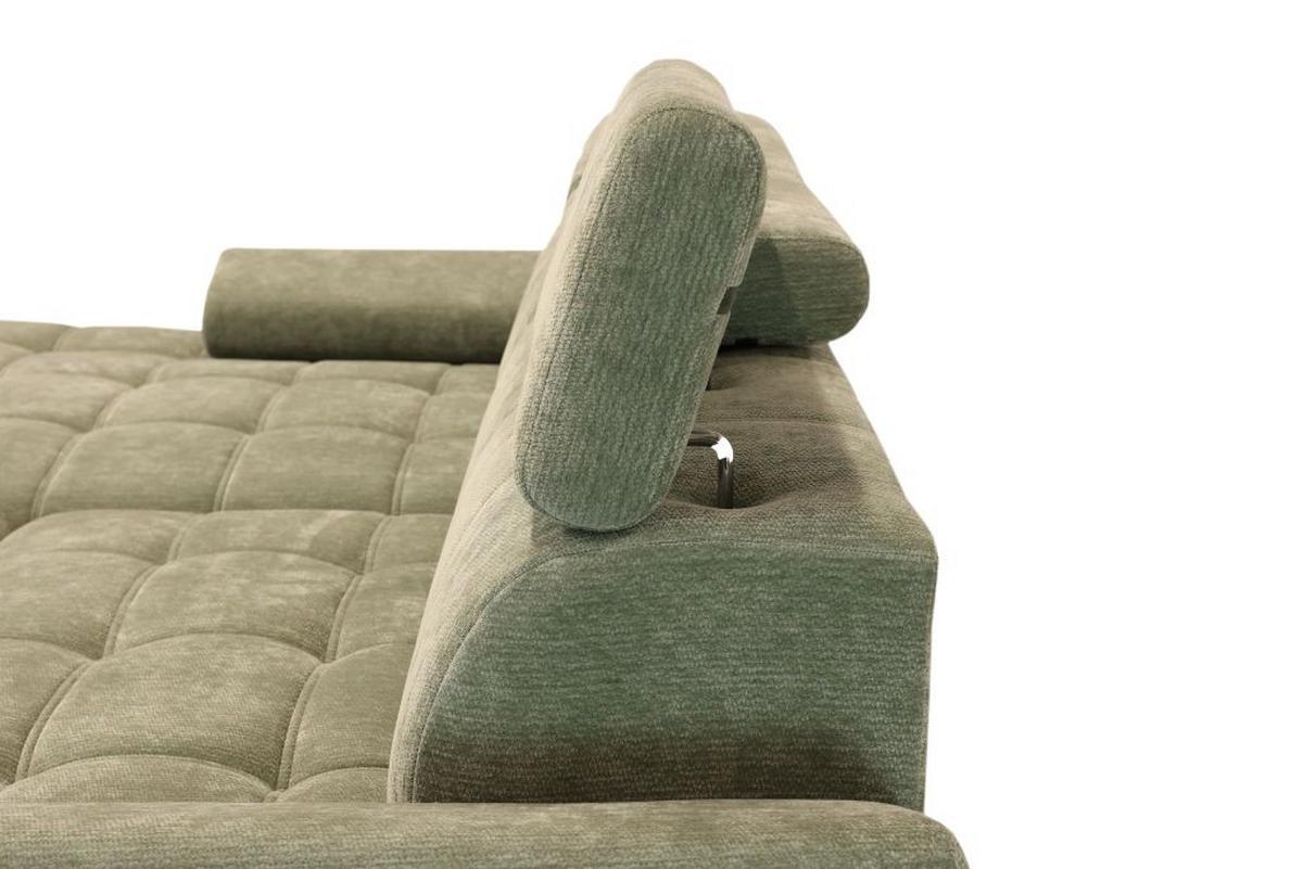 Kutna Garnitura Vegas - zelena/crna, Design, drvo/tekstil (173/294cm) - Modern Living