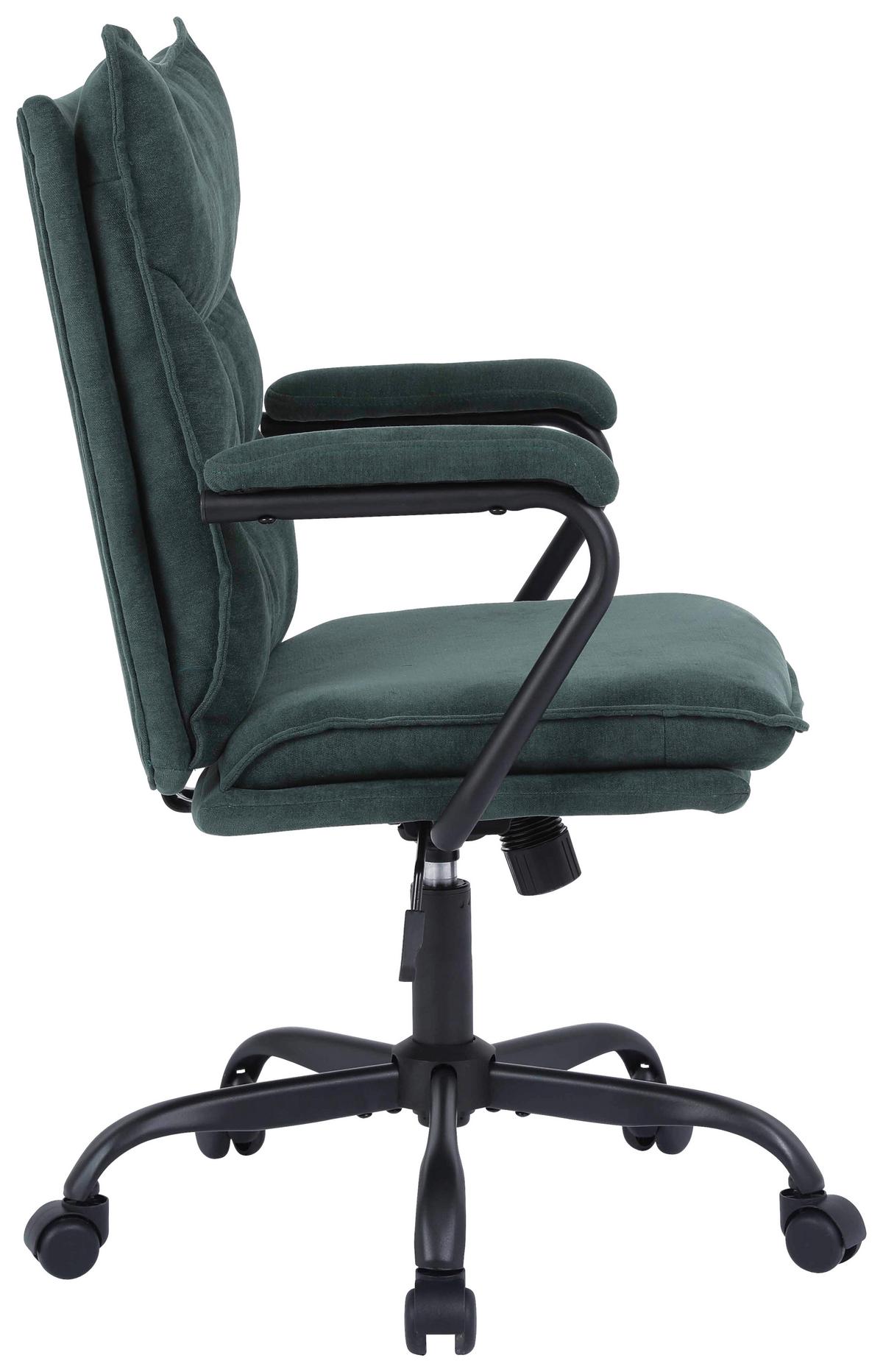 Scaun rotativ MADDOX - verde/negru, Modern, plastic/lemn (63/91-99/62cm) - Mömax