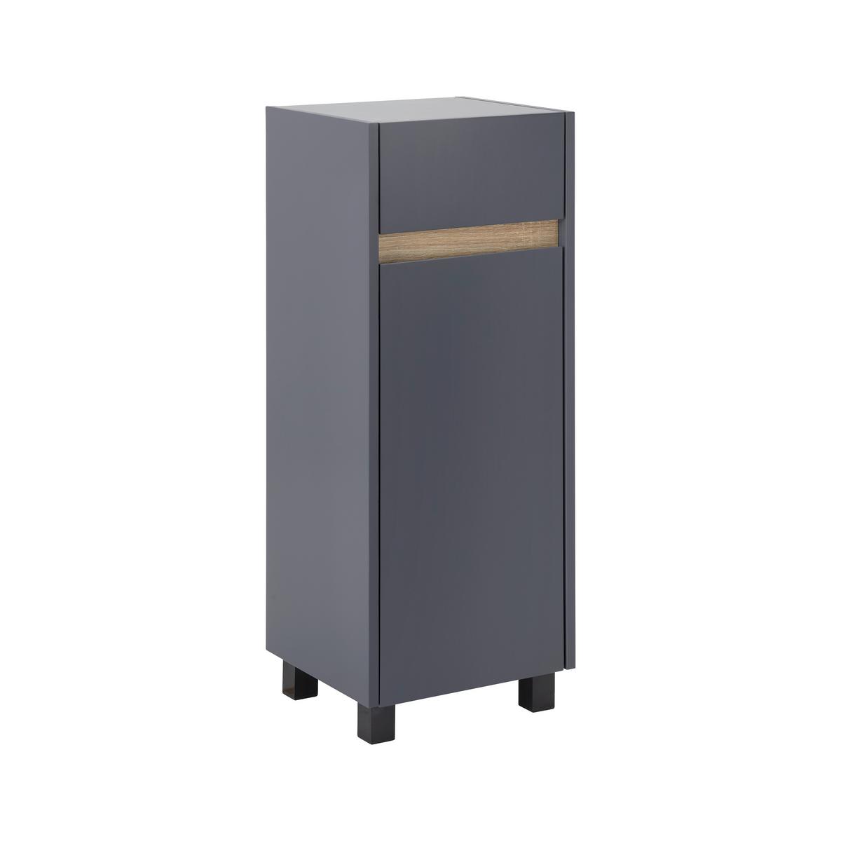 SZAFKA DOLNA MASSIMO - kolor srebrny/ciemnoszary, Modern, tworzywo sztuczne (33/85/30cm) - Bessagi Home