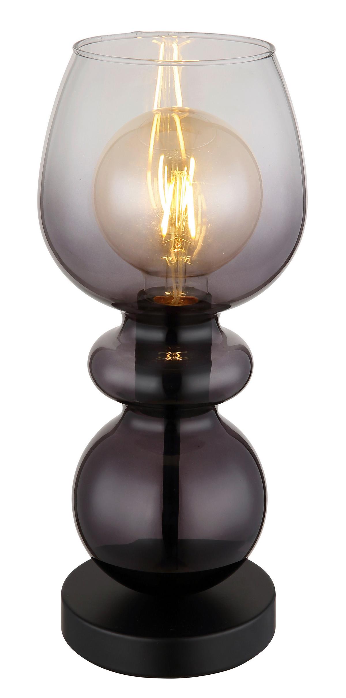 Stolna Svjetiljka Clarity - siva/prozirno, Basics, staklo/metal (15/34,4cm) - Globo