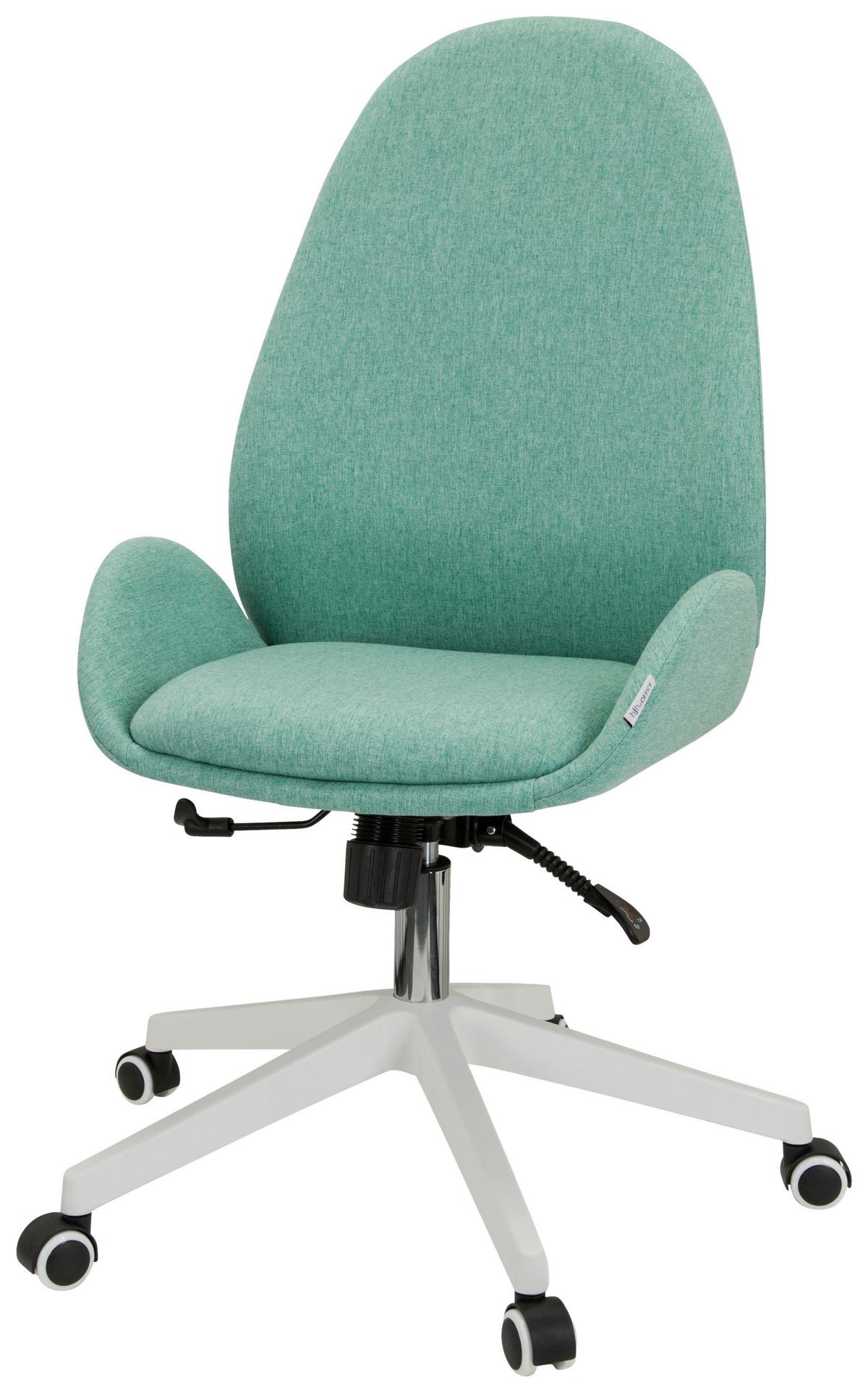 Vrtljivi Stol Avea I, Meta Zelena - bela/metino zelena, Basics, umetna masa/tekstil (56/104/58cm) - MID.YOU