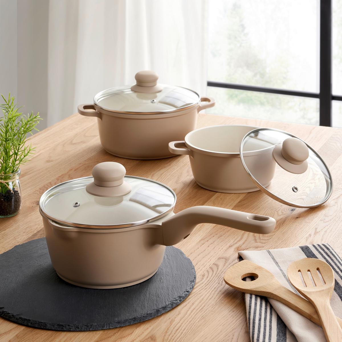 Főzőedénykészlet Magnus - bézs/átlátszó, Modern, műanyag/üveg - Mömax