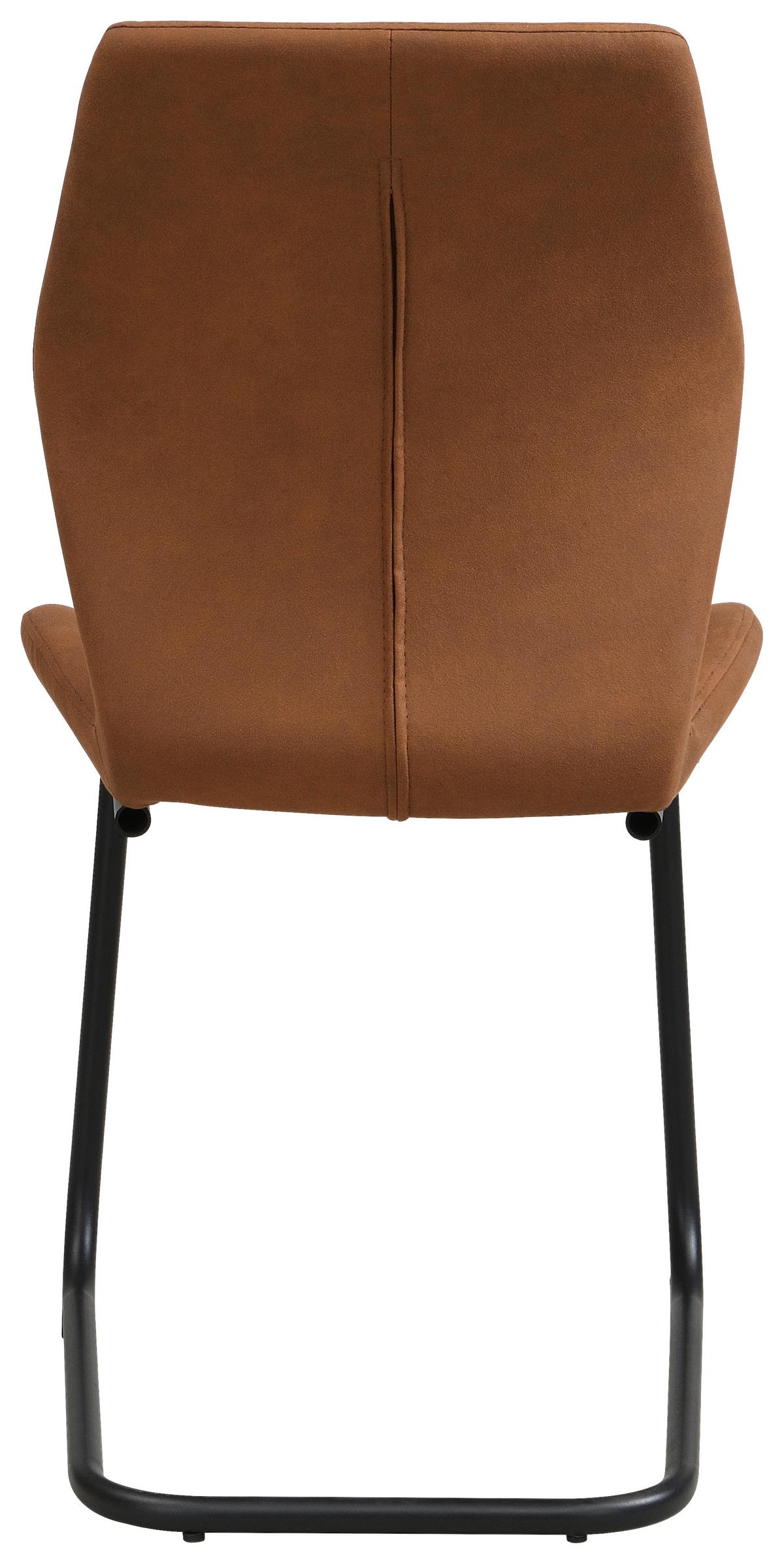 Schwingstuhl Anika Braun/schwarz - Schwarz/Braun, Modern, Textil/Metall (49/91/59cm) - Mömax