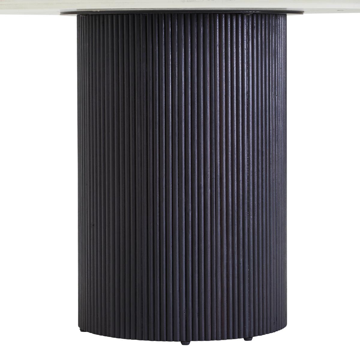 STÓŁ DO JADALNI STUTTGART M - czarny/biały, Modern, kamień/drewno (120/120/76cm) - Livetastic
