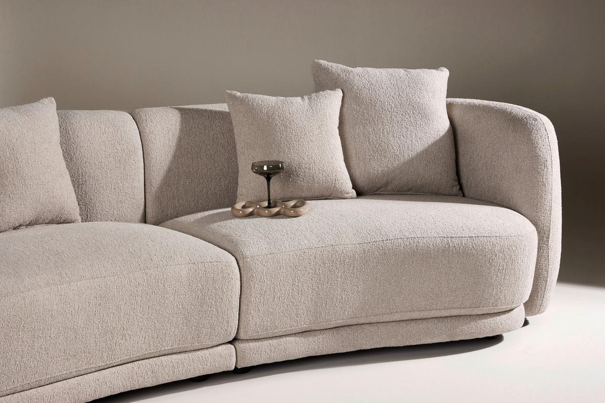 2-Sitzer-Sofa Cielo Beige - Beige, MODERN, Kunststoff/Textil (135/74/92cm) - Livetastic