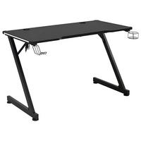 Gaming Miza Gerald, Črna - črna, Trend, kovina/leseni material (120/75/60cm)