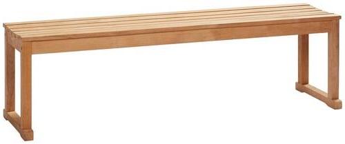 Sitzbank Vega - Teakfarben, Konventionell, Holz (150/43/40cm) - MID.YOU
