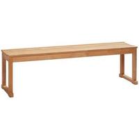 Sitzbank Vega - Teakfarben, Konventionell, Holz (150/43/40cm) - MID.YOU