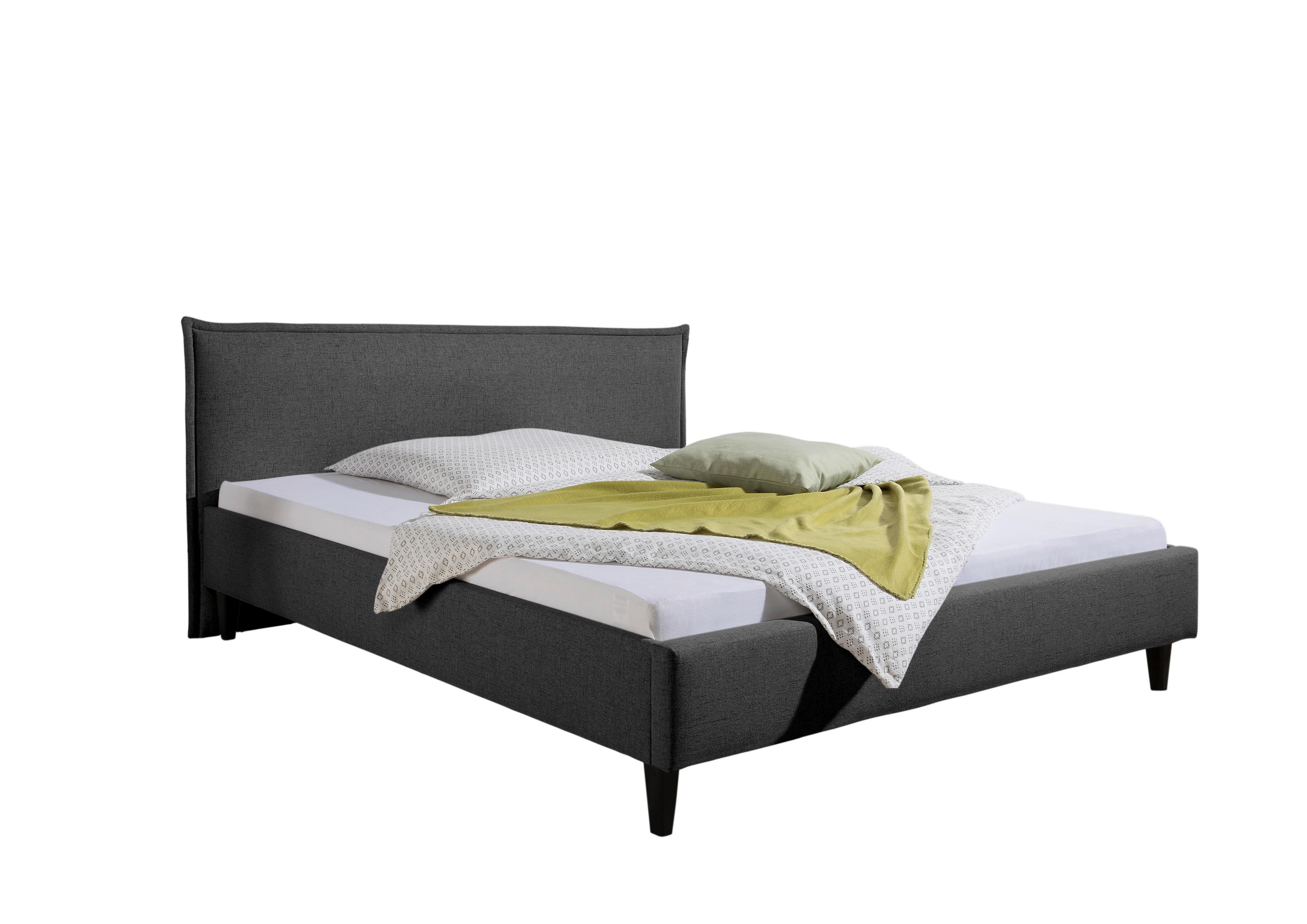 Polsterbett Roswell Anthrazit ca. 180x200 cm - Anthrazit/Schwarz, MODERN, Holz/Textil (180/200cm) - Livetastic