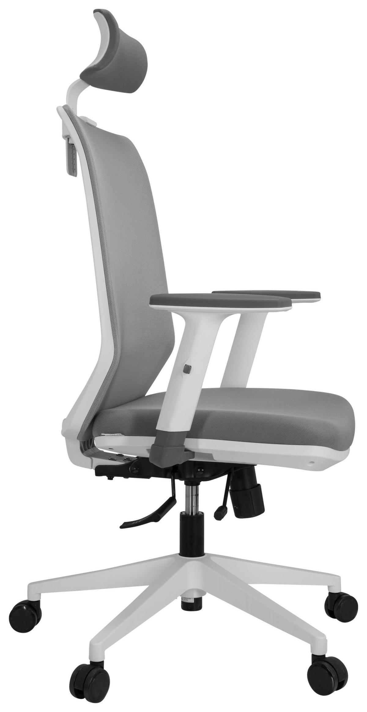 Pisarniški Stol Profondo Pro W, Siva - siva/bela, Basics, umetna masa/tekstil (70/117/62cm) - MID.YOU