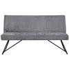 BANC CORA 2 -TOP- - noir/gris foncé, MODERN, métal/textile (160/90/65cm) - Mömax