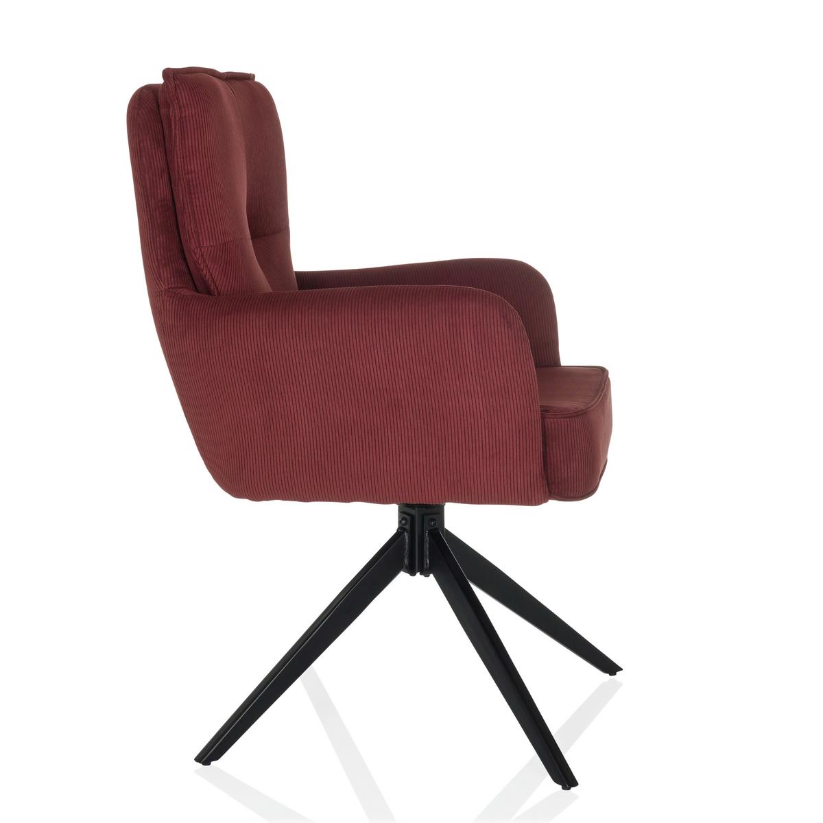 Naslanjač Tarugo, Rdeča - rdeča/črna, Moderno, kovina/tekstil (58/94/60cm) - MID.YOU