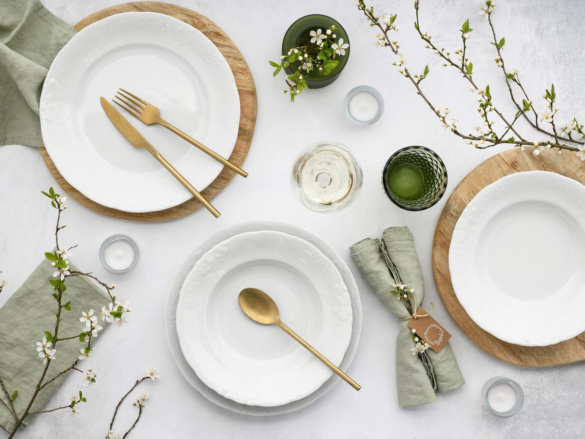 Jedilni Servis Frederike, 12-Delni - bela, Basics, keramika - Creatable