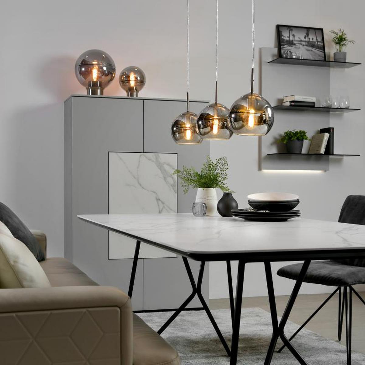 LAMPA WISZĄCA 96740 - TOKIO VILLEROY & BOCH - kolor srebrny/czarny, Design, metal/szkło (75/16/150cm) - Villeroy & Boch